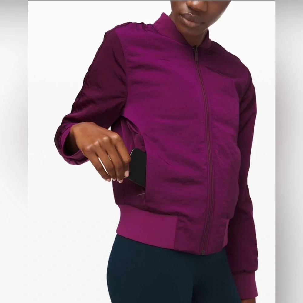 Lululemon Non-Stop Bomber Reversible Marvel 6 Small Colorful Bomber Jacket